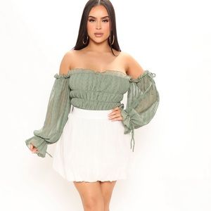 Seek me out-off the shoulder bodysuit